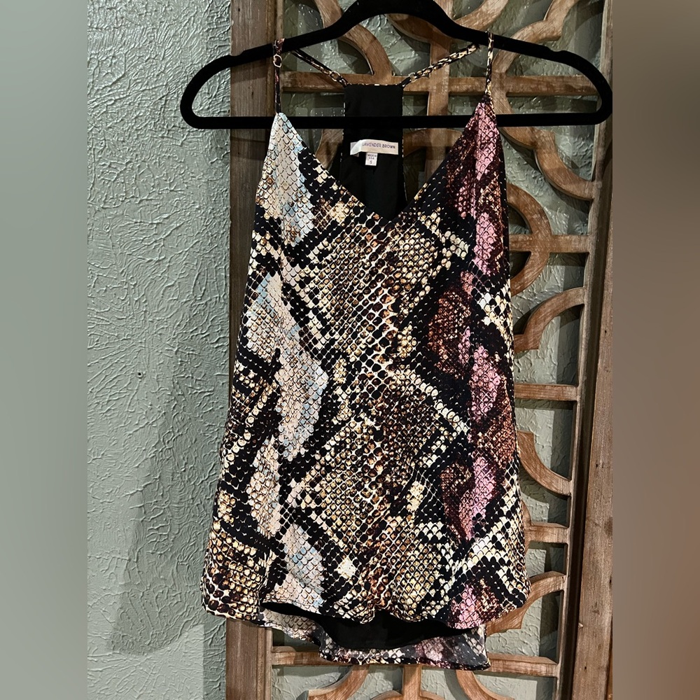Lavender Brown Python Print Camisole - image 1